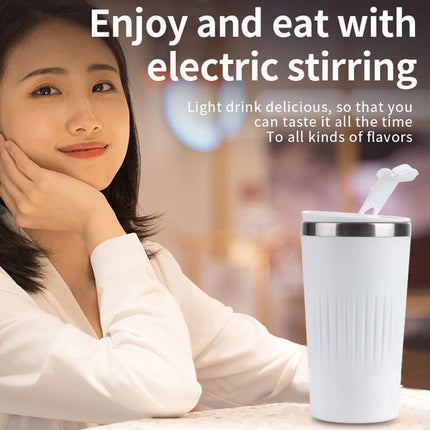 400ml Self-Stirring Electric Mug: Auto-Mixing for Coffee, Milk Tea, Beer & More