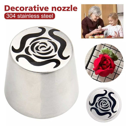 Stainless Steel XL Rosebuds Russian Flower Icing Tip Pastry Piping Nozzle DIY