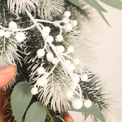 Christmas Door Wreath Xmas Home Room Wall Hanging Garland Flower Party Decor