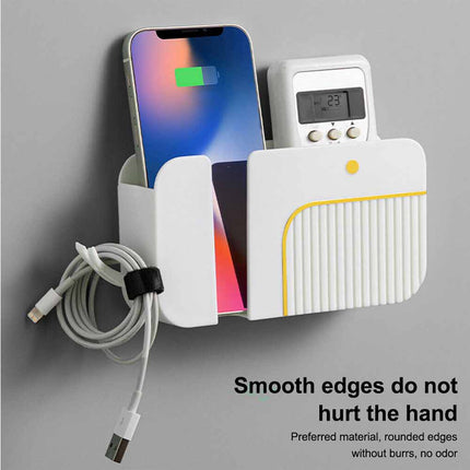 Plug Remote Control Wall Mounted Mobile Phone Case Holder Charging Storage Box