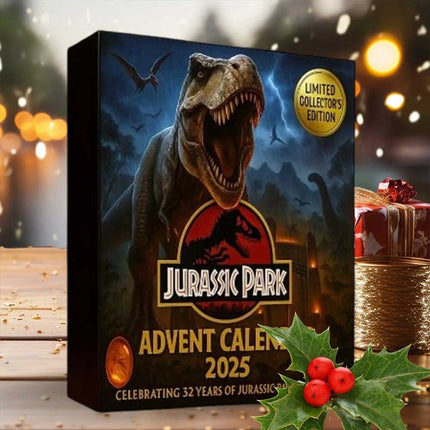 2D Flat Acrylic Jurassic Park Advent Calendar 2025 - 24 Days Christmas Dinosaur Calendar