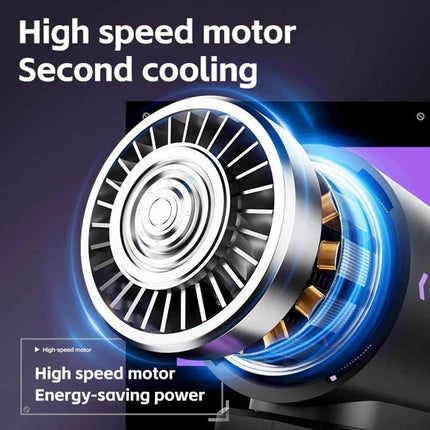 Handheld Turbo Cooling Fan USB Rechargeable 3600mAh Portable Fan Adjustable Airflow