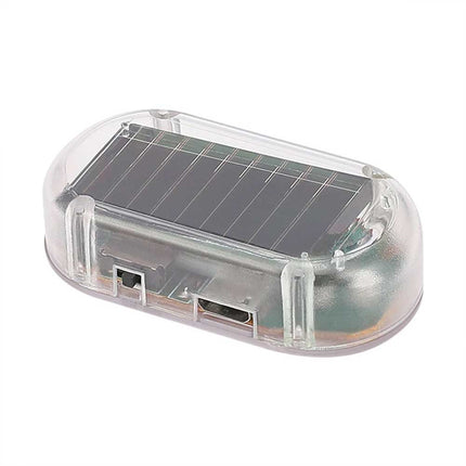 2-Pack Car Solar Dummy Alarm Light Anti-Theft LED Flashing Warning Security Light for Night Use