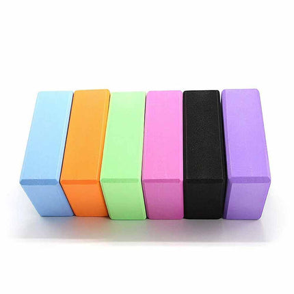 2PCS Yoga Blocks Brick Foaming Home Exercise Practice Fitness Gym Sports Random Color