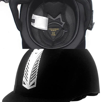 Adjustable Horse Riding Safety Helmet, Half Cover Rider Helmet, Black, 58cm