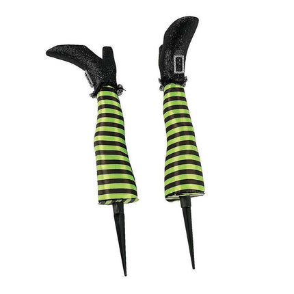 1‑Piece Halloween Witch Leg Prosthetic Ornament, Outdoor Yard Party Decor Prop