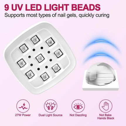Nail Lamp UV LED Light Professional Nail Polish Dryer Lamp Gel Curing W/ USB