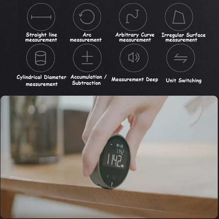 8 in 1 Electronic Tape Measure LCD Digital Ruler Rechargeable Multi-function AUS