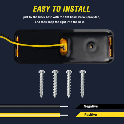 10X 12V-24V Clearance LED Side Marker Indicator Truck Trailer Light Lorry Caravan