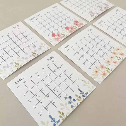 2025 Growable Plantable Seed Paper Desk Calendar Wildflower Desk Planner w/Stand