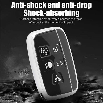 Car Key Case Fob Shell Cover + Keyring For Range Rover Sport Evoque Jaguar