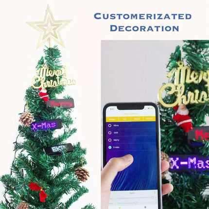 LED Bluetooth Digital DIY Programmable Scrolling Name Message Tag Badge Sign for iphone