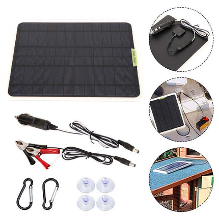 22W Watt Solar Panel Trickle Charger 12V Battery Charger RV Boat Car Camping