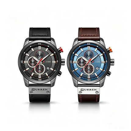 Men's Waterproof Quartz Watch, Multifunction Chronograph Sports Casual Wrist Watch