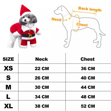 Christmas Santa Claus Pet Cat Dog Clothes Hat Costume Coat Decoration Xmas