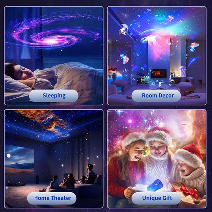 Galaxy Planetarium Projector Night Light, Starry Sky Projection Lamp for Bedroom, Suitable for Babies, Kids & Adults