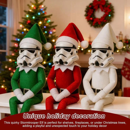 Festive Christmas Ornament Holiday Decor Stormtrooper Resin & Felt Elf Doll