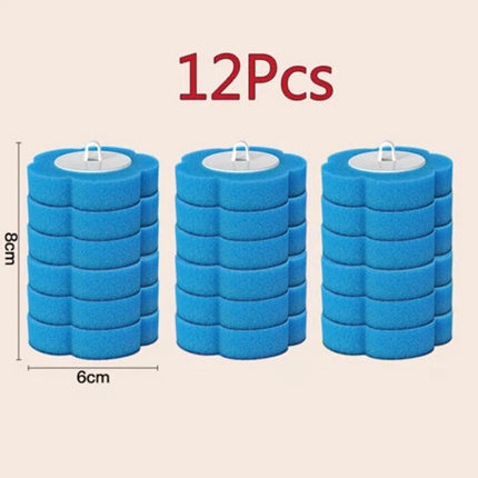 12PCS Disposable Toilet Brush Set - All-in-One Toilet Bowl Cleaning System with Refills