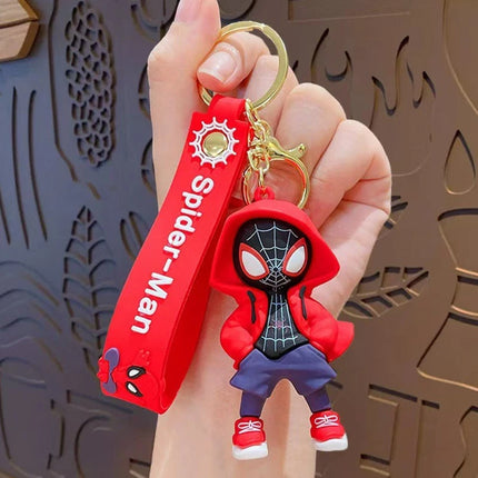 4PCS Cute 3D Figure Keychain Keyring Set, Bag Charm Pendant, Kids Novelty Gift