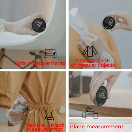 8 in 1 Electronic Tape Measure LCD Digital Ruler Rechargeable Multi-function AUS