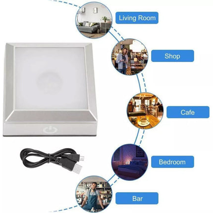 Square/Round 3D LED Light Base Display Stand Holder For Crystal Art Glass Base