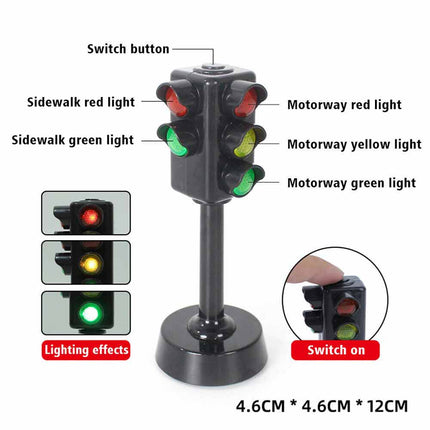 Early Learning Simulation Street Model Kids Gift Traffic Sign Light Toy