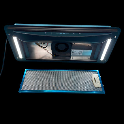 Flush mount caravan / rv / marine rangehood x 12v fan and led lights