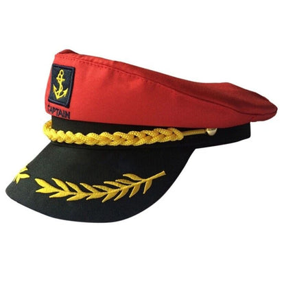 Navy Captain Hat Skipper Yacht Hat Sailor Costume Cosplay Fancy Dress