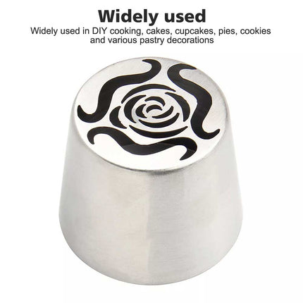 Stainless Steel XL Rosebuds Russian Flower Icing Tip Pastry Piping Nozzle DIY