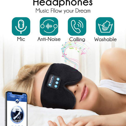 Wireless Bluetooth 5.0 Stereo Eye Mask Headphones Earphone Sleep Music Eye Mask