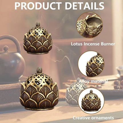 2X Small Lotus Incense Holder - Suitable for Stick Incense & Cone Incense