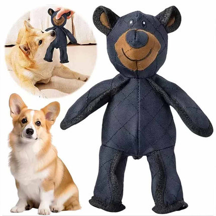 2025 Powerful Bear Pet Toy with Anti Bite Nylon Cloth and Dog Voice Toy