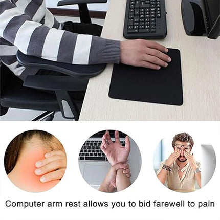 180° Rotating Leather Mouse Wrist Rest Pad, Anti-Fatigue Desk Arm Support