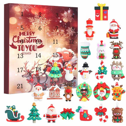 2026 3D Santa Advent Calendar, 24‑Day Christmas Countdown Gift Box with Mini Figurines for Kids