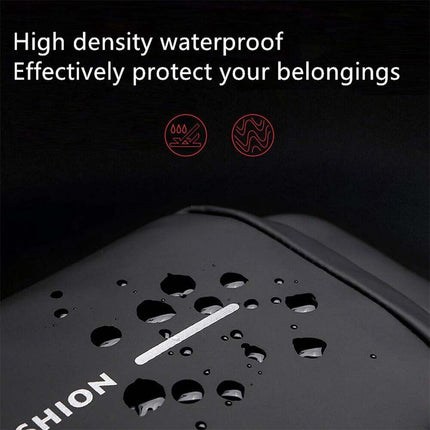 Men's Anti-Theft Crossbody Sling Bag with Lock & USB Charging Port, Lightweight Chest Shoulder Bag