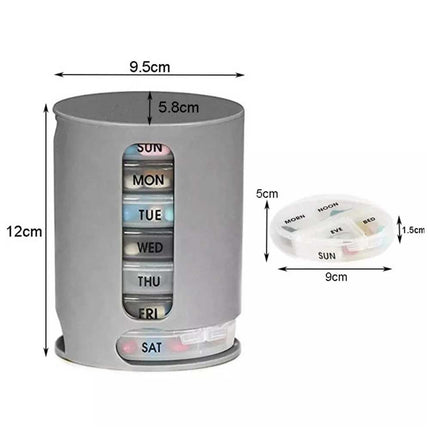 Weekly Daily Pill Box Organiser – 7-Day Medicine Tablet Holder & Dispenser