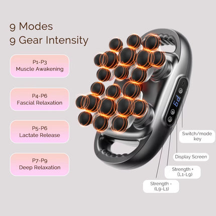22-Head Fascia Gun High-Frequency Vibration Body Massage Gun Muscle Massager AU