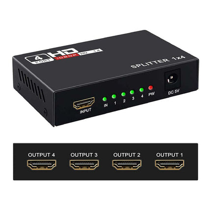 4in1 1080P HDMI Hub Adapter Female to Female Video Signal Splitter Converter USB
