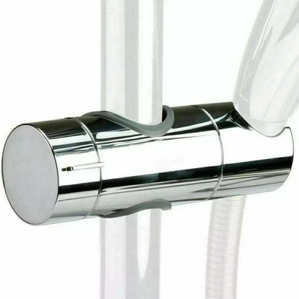 Adjustable Bathroom Shower Riser Rail Head Holder Hose Slider Clamp Bracket