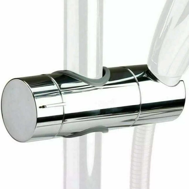 Adjustable Bathroom Shower Riser Rail Head Holder Hose Slider Clamp Bracket