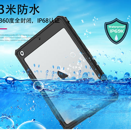 Rugged Heavy-Duty Protective Case for iPad 7/8/9 10.2 Inch, Waterproof & Shockproof Drop-Proof Cover