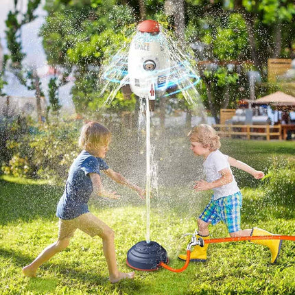 Water Pressure Lift Sprinkler Outdoor for Kids Air Rocket Toys Rocket Launcher