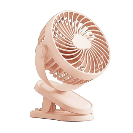 3 Speeds Mini Cooling Fan USB Rechargeable Clip On Desk Baby Stroller Portable