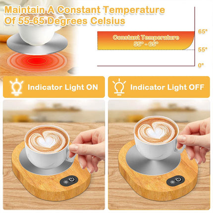 USB Heating Coaster Warmer Smart Electric Milk Coffee Tea Mug Cup Heater Pad(9X9CM)