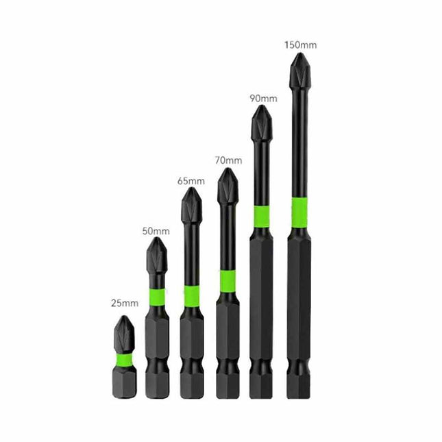 6IN1 Anti-Slip Magnetic Drill Bit Set,S2 Steel Cross Slot Screwdriver Bit