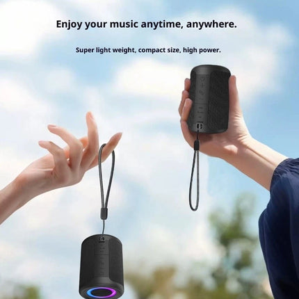 Small Mini Bluetooth Speaker Portable Wireless, Heavy Bass Loud Sound with RGB LED Light