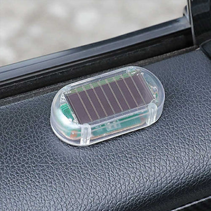 2-Pack Car Solar Dummy Alarm Light Anti-Theft LED Flashing Warning Security Light for Night Use