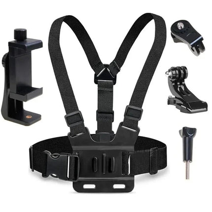 5pcs Chest Mount Harness Strap Action Camera Phone Holder POV for Mobile Phone EM
