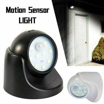 360° Battery Operated Indoor Outdoor Garden Motion Sensor Security LED Light New