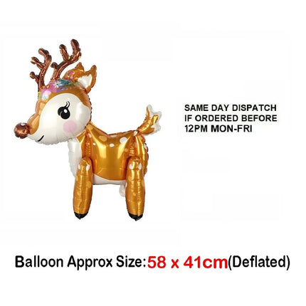 Reindeer Rudolph 58cm Foil Balloon – Christmas Xmas Party Decor Essential, Wonderful Ornament for Festive Gatherings